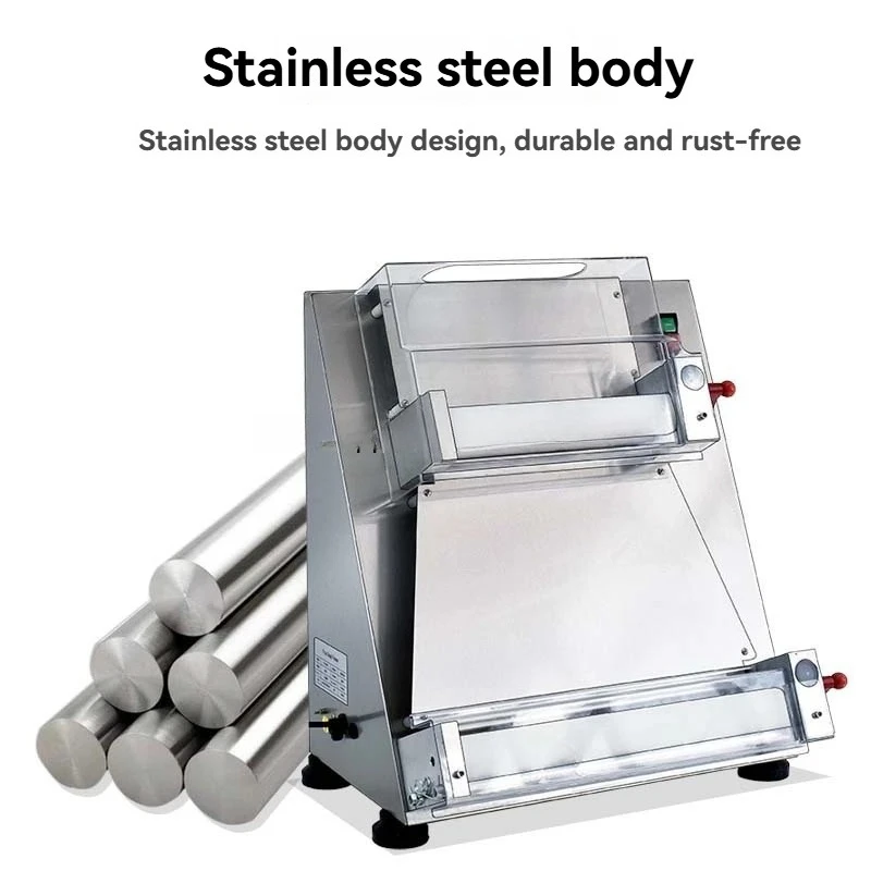 Commercial Stainless Steel Automatic Pizza Dough Press 10-40CM Adjustable Pizza Forming Machine