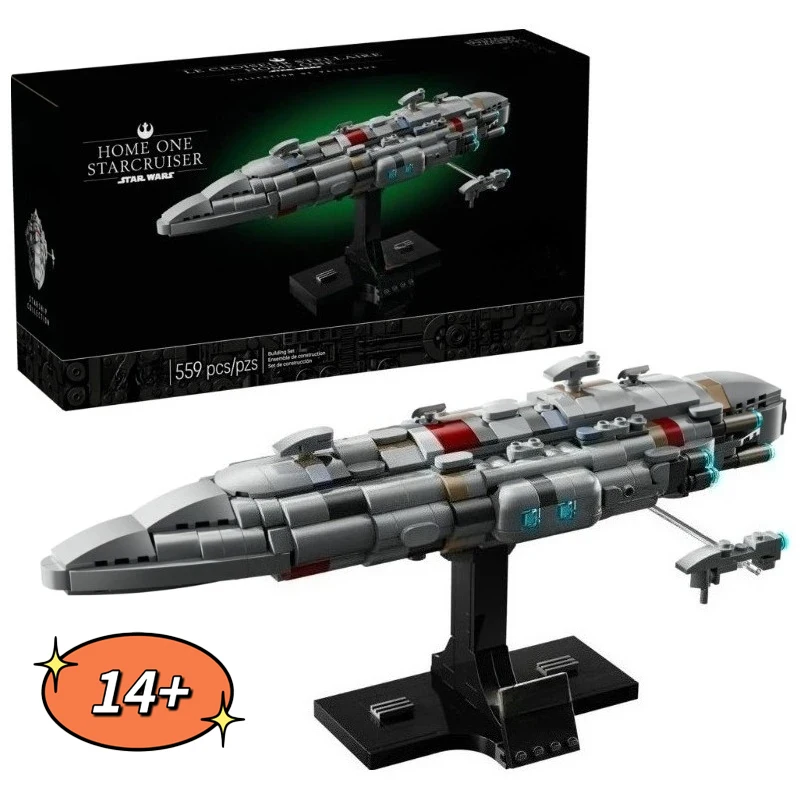

MINISO 75405 Space War Home One Starcruiser Building Blocks 559PCS Spaceship Starship Construction Brick Toy For Children Gift