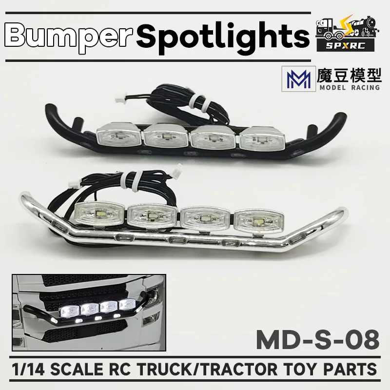 770S LED Bumper Spotlights Grille Light MD-S-08 For 1/14 Tamiyaa RC Dump Truck Tractor Scaniaa MODO DIy Toys Model Parts