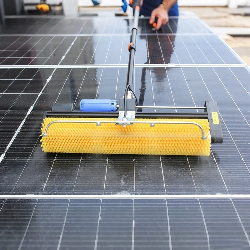 Hot-selling photovoltaic system cleaner with roller brush cleaning brush