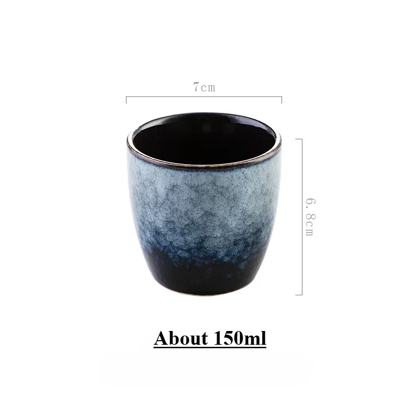 Japanese Ceramic TeaCup Stoneware Mug Soup Cup for Tea Ceremony Minimalist Style Hotel Home Decoration Heat-resistant Thickened