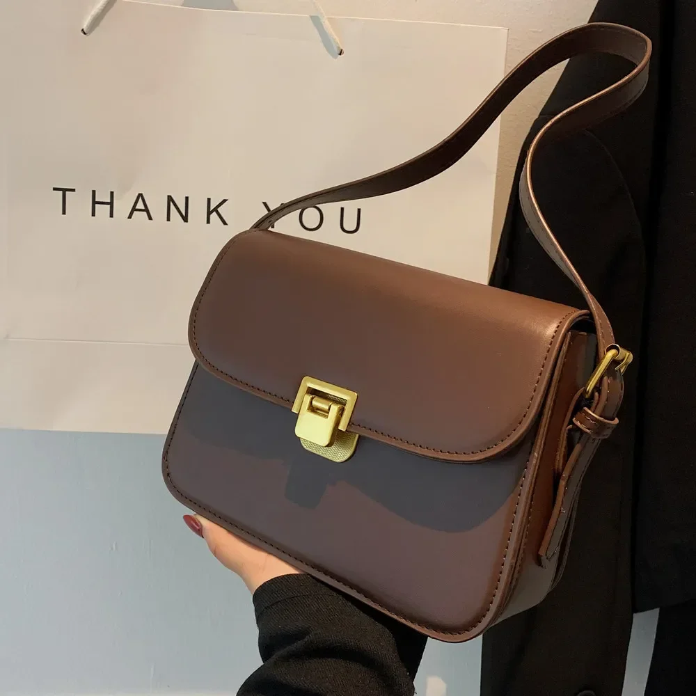 

Temperament Women's Bags Women's New Trendy Fashion Simple Crossbody Bag Retro Foreign Style Shoulder Small Square Bag