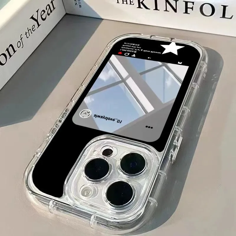 

For Meizu 21 Phone Case Ins Style Frame Mirror Simple Soft Cover