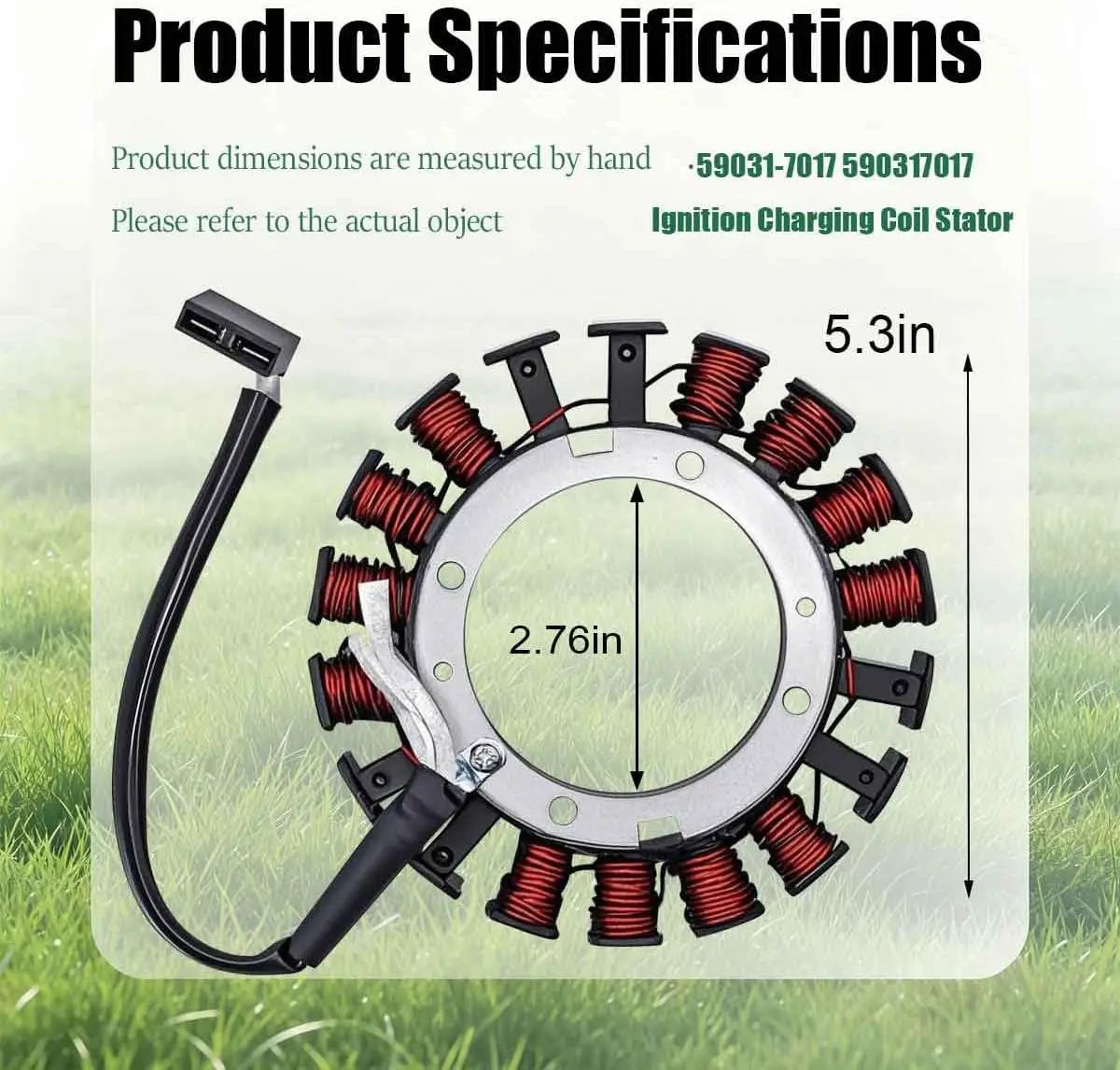 59031-7017 Ignition Charging Coil Stator Fit for Kawasaki FR541V FR600V FR651V FR691V FR730V FS481V FS541V FS600V FS651V FS691V