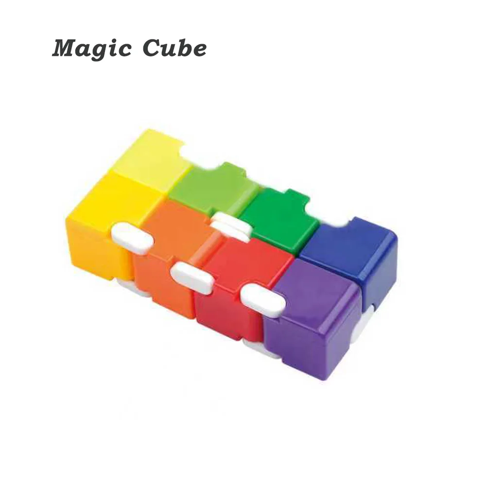 Ensemble de jouets éducatifs Fidget avec jouet en spirale de cercle arc-en-ciel/boule de couleur Puzzle 3D jeu assorti/cube magique/chenille Flexible