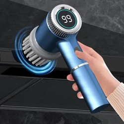 2024 New Multi-functional Electric Cleaning Brush Multiple Brush Heads 1-button Activation Fast Clean Household Dishwash Brush