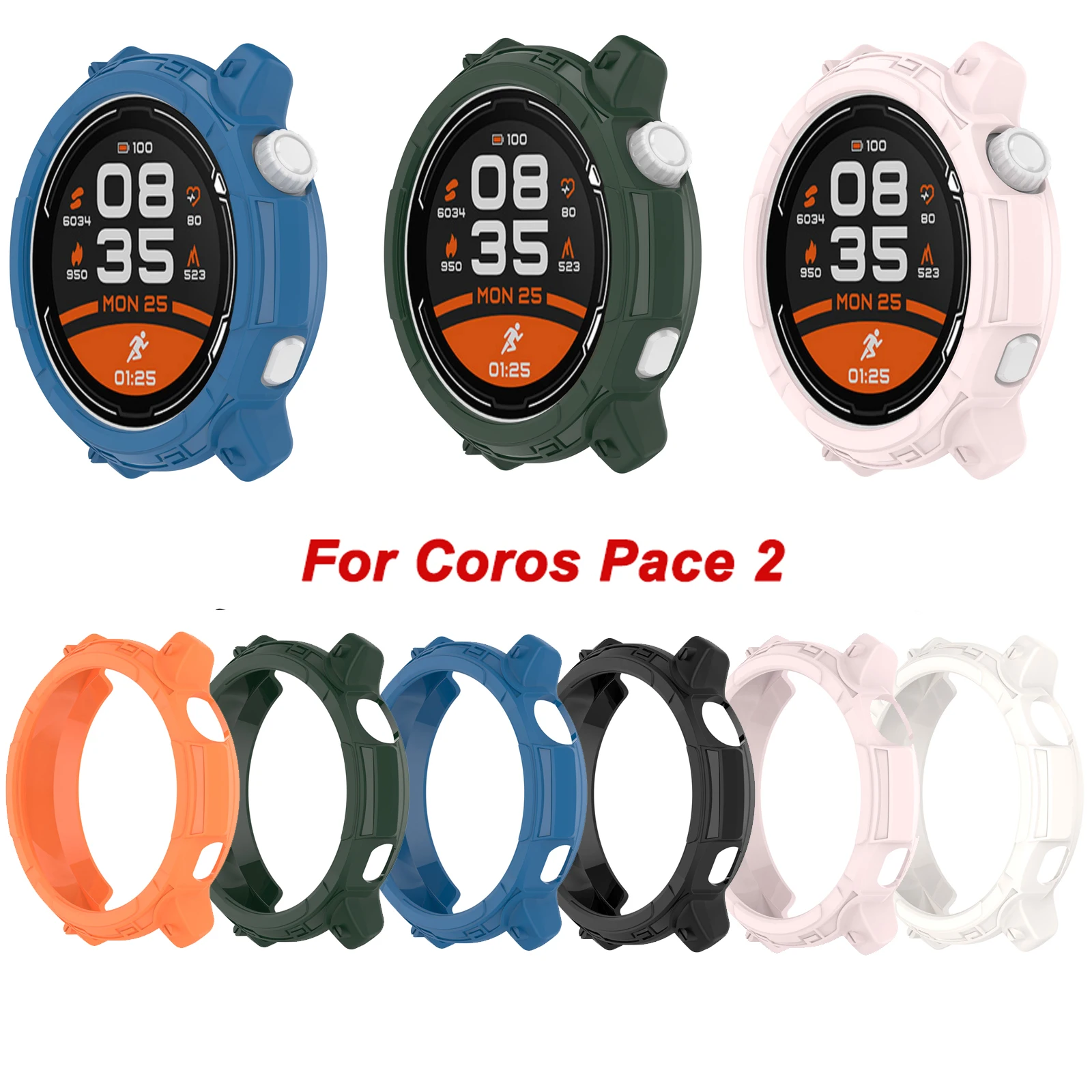 TPU Soft Watch Case Cover for Coros Pace 2 Smart Watch Protector Bumper Shell Housing Protective case