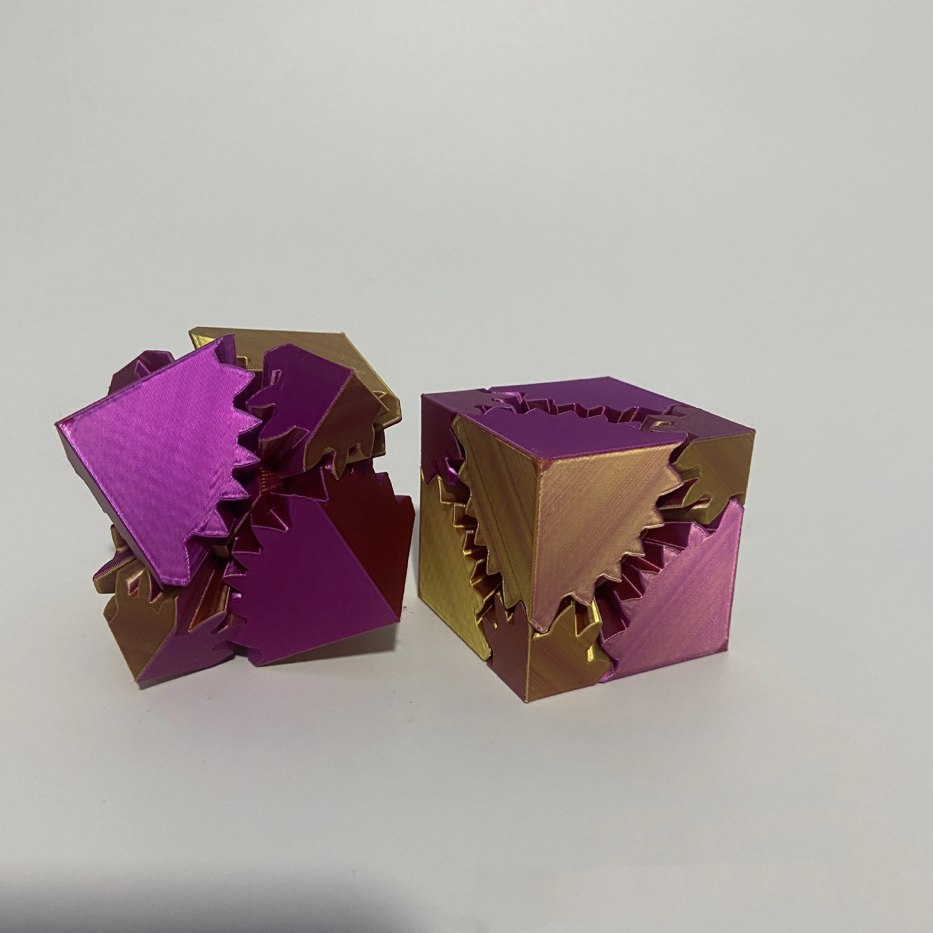 1 Uds. Nuevo juguete impreso en 3D, bola de engranaje creativo, cubo para aliviar el estrés, juguete relajante giratorio para decoración de escritorio, juguete de descompresión