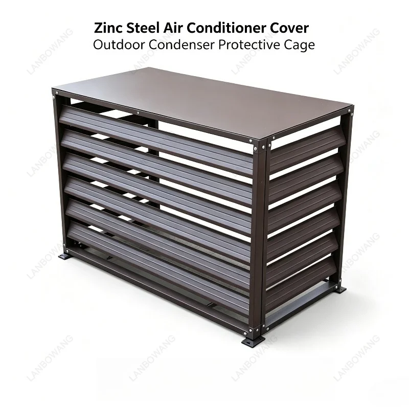 Aluminum Alloy Air Conditioner Outdoor Unit Cover, Rainproof Sunscreen Protective Shell for External Condenser Unit