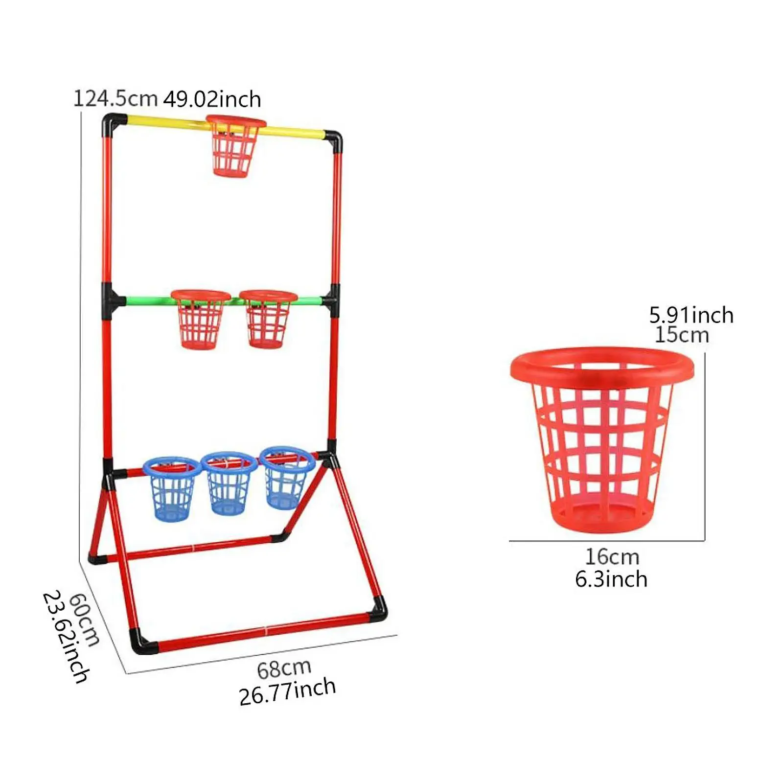 Sitzsäcke, Eimerspiel, tragbares Hinterhofspielzeug als Geschenk für drinnen und draußen