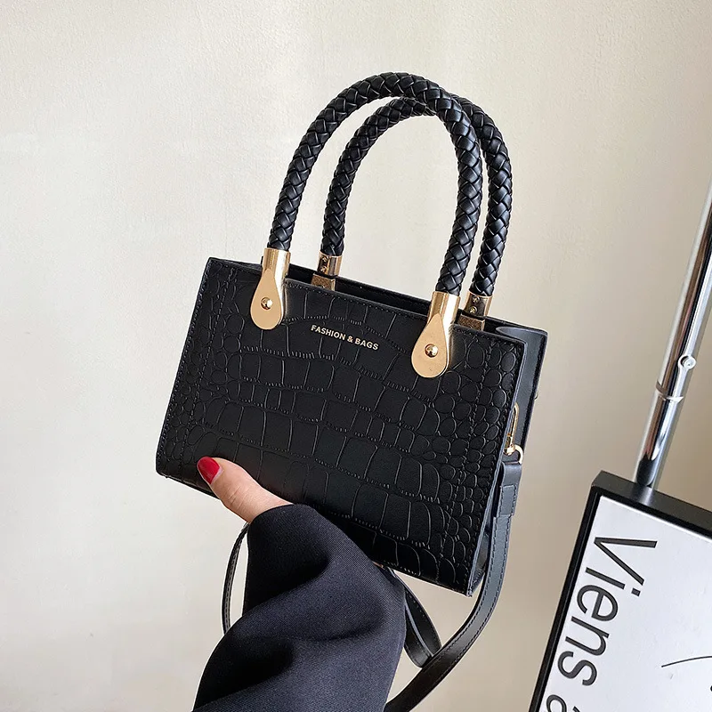 2023 New Fashion Large Capacity Crocodile Pattern Handheld Bag Simple One Shoulder Women's Bag Versatile Crossbody Bag