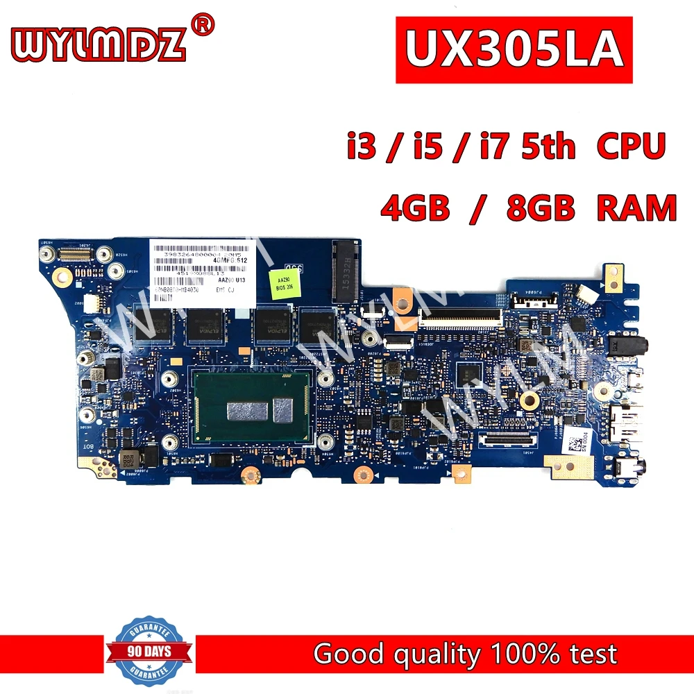 

UX305LA i3/i5/i7 5th CPU 4GB RAM Mainboard REV2.1 For Asus Zenbook UX305UA UX305U UX305 U305UA Laptop Motherboard