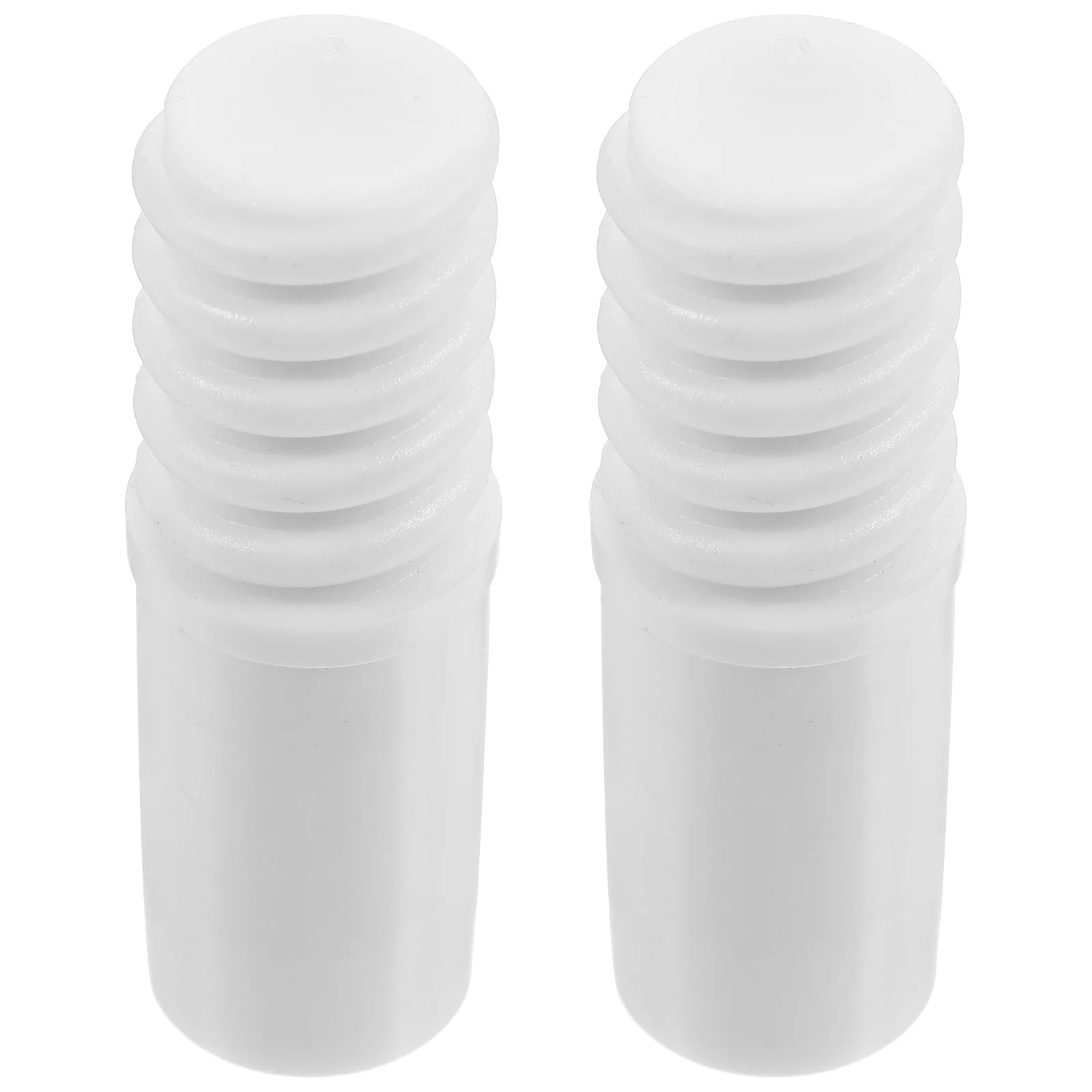 

2 Pcs Metal Rod Mop Head Extension Pole Brooms Plastic Adapter Handle Tips for Poles
