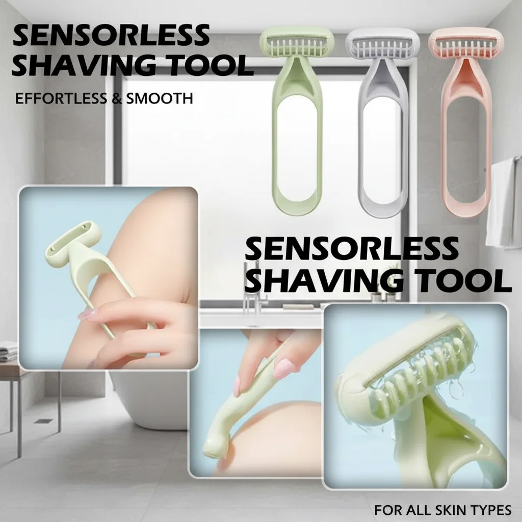 

3Colors Non-Sensory Armpit Hair Razor, Leg Hair and Armpit Hair Razor, Macro Blade for Gentle Shaving