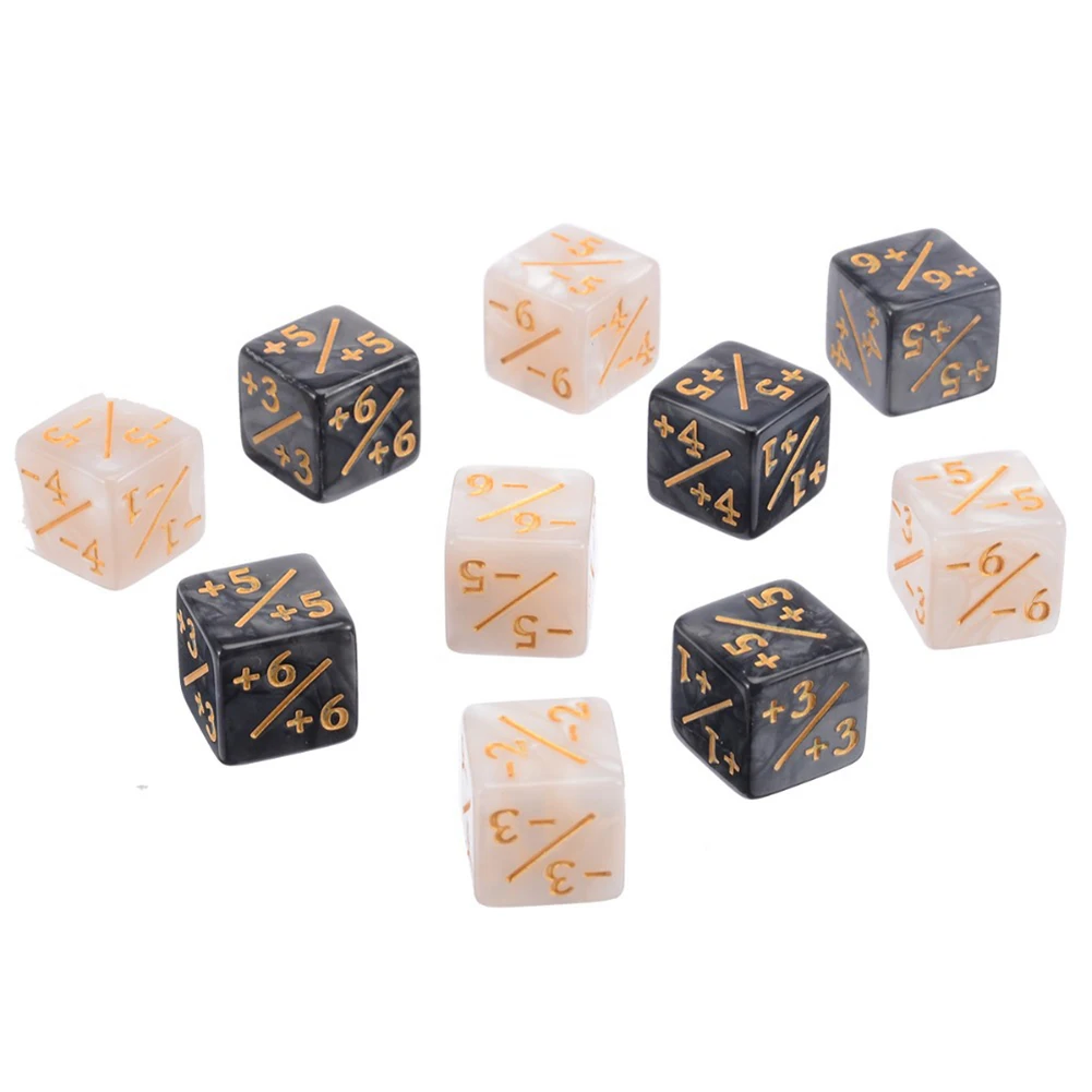 10 Pieces Loyalty Dice Cube Gathering Game Counters Token Dice Card Gaming Dice Counters Compatible with CCG/Card for Adults