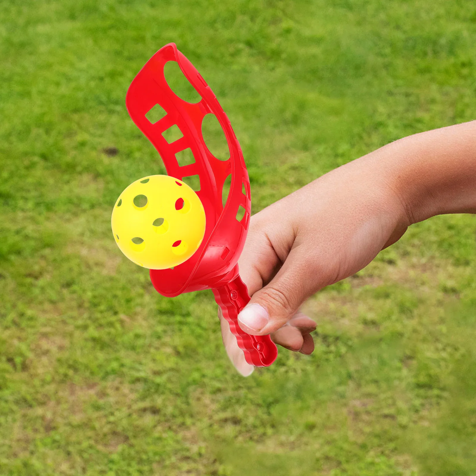 TOYMYTOY Scoop Ball Game Scoop Toss & Catch Set Buitensporten Strandspel voor kinderen (blauw rood geel)