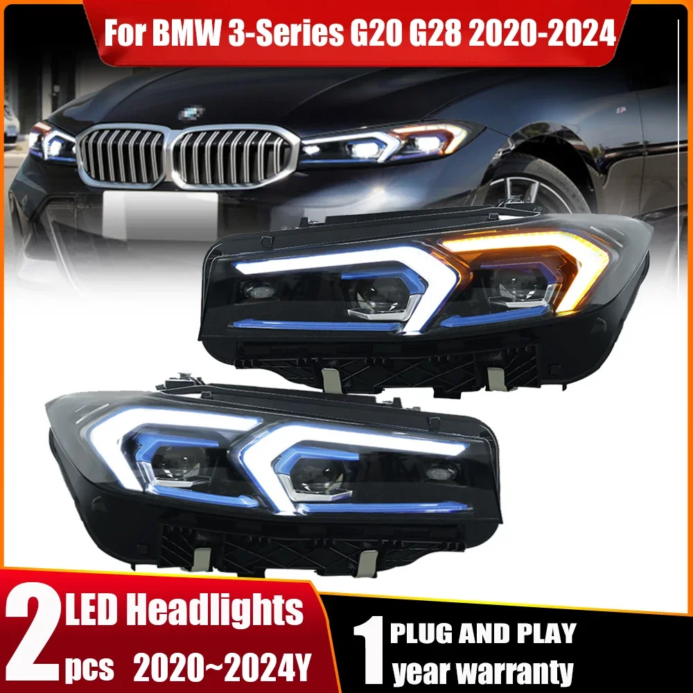 

Стайлинг автомобиля фары для BMW 3-Series G20 G28 фары 2020-2024 светодиодный проектор AngelEye DRL сигнал автомобильные аксессуары