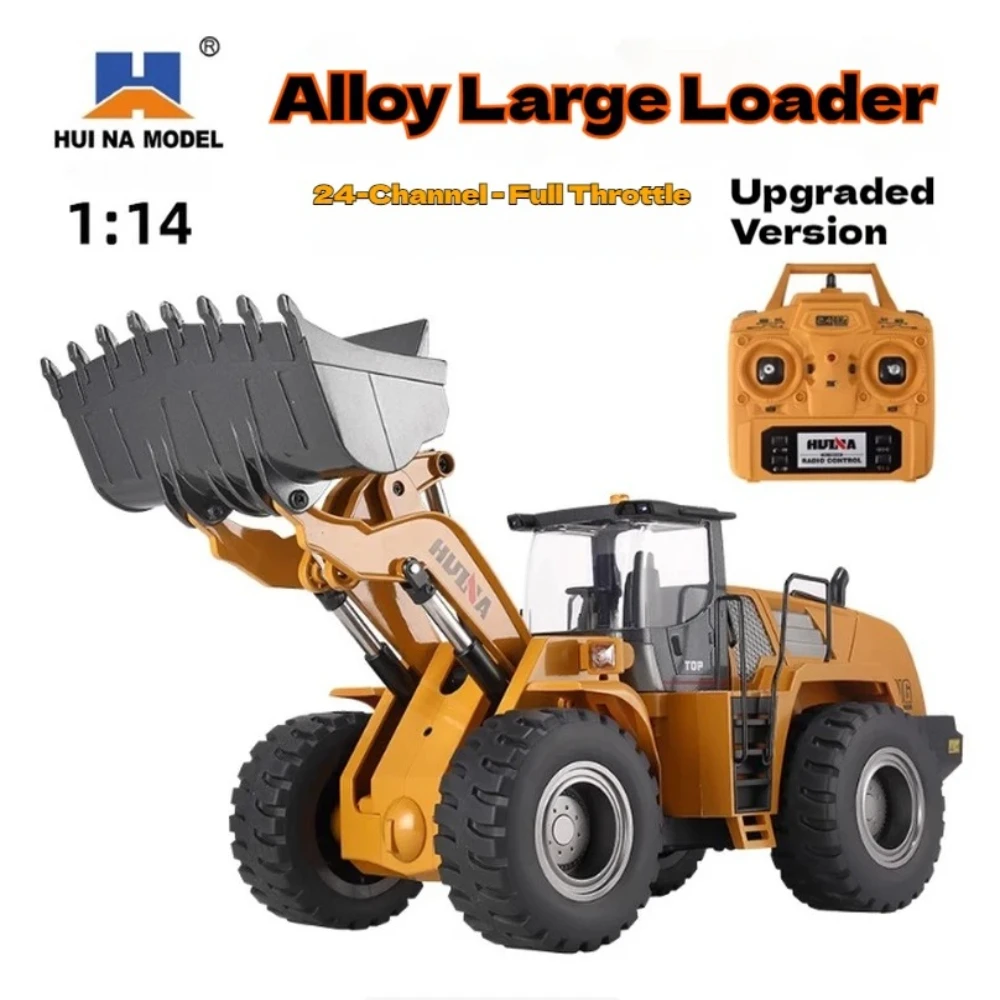 

New Huina 1583 Heavy Duty 4-drive 2.4g Wireless Anti-frequency Engineering Car Alloy Fuselage Bulldozer 10-channel Toy Boys Gift