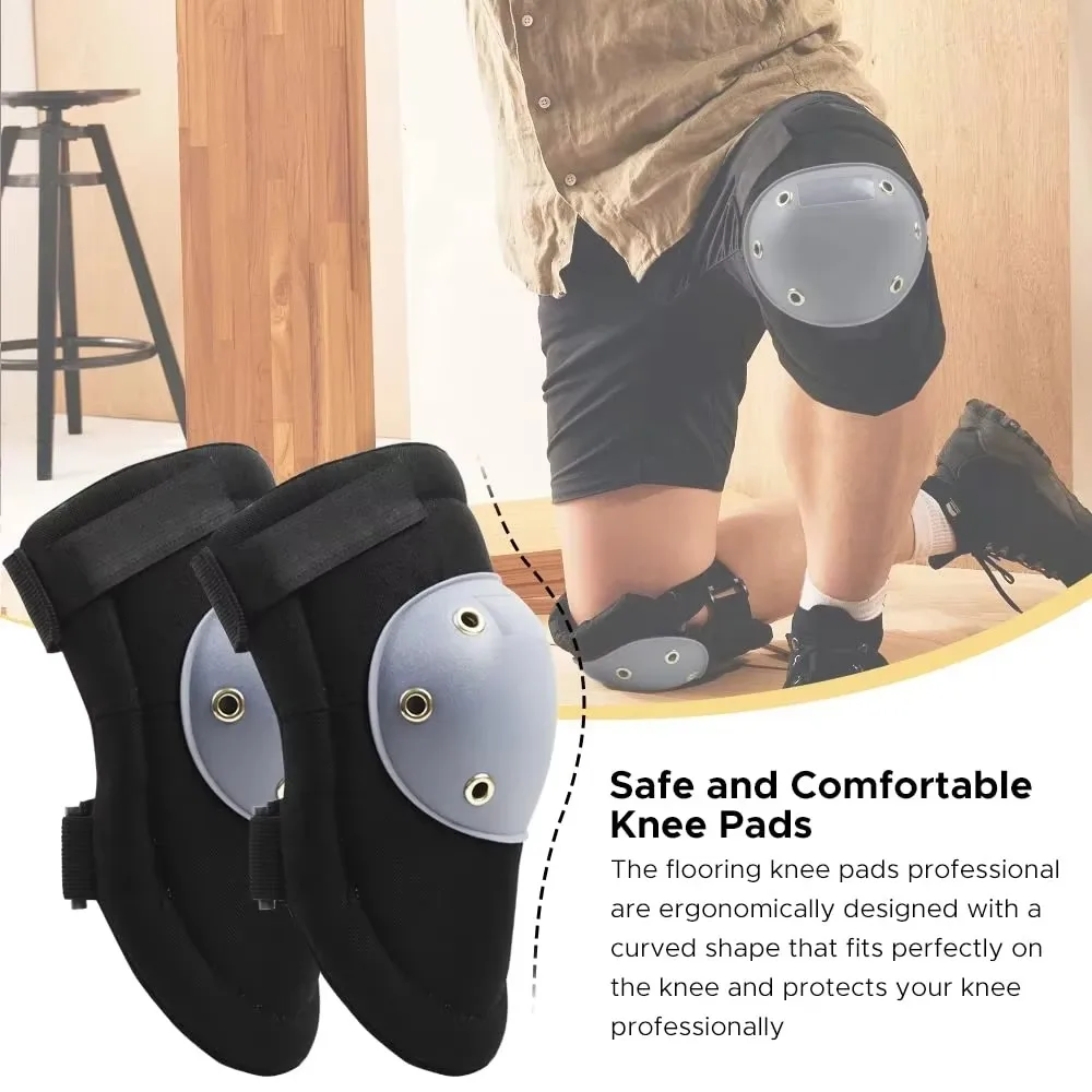 1Pair Professional Knee Pads for Work,Durable Construction Adjustable Knee Brace for Flooring, Gardening, Cleaning, Constructing