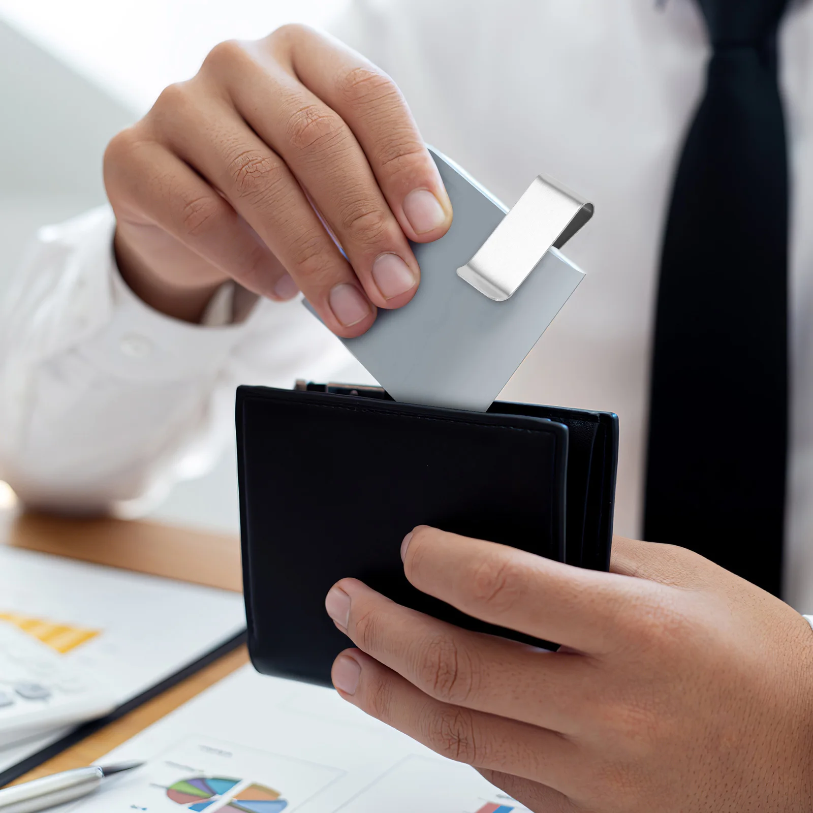 2pcs Clip Small Money Holder Stainless Money Clips Cash Holder Bulk Stainless Clips For Cash Notebook Metal Wallet