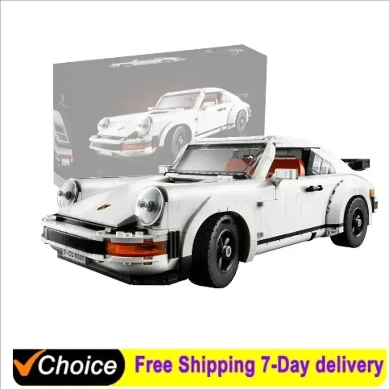 Miniso Disney NEW 1458PCS White Hypercar Super Racing Car Fit 10295 Model Building Blocks Toy Birthday Children Christmas Gift