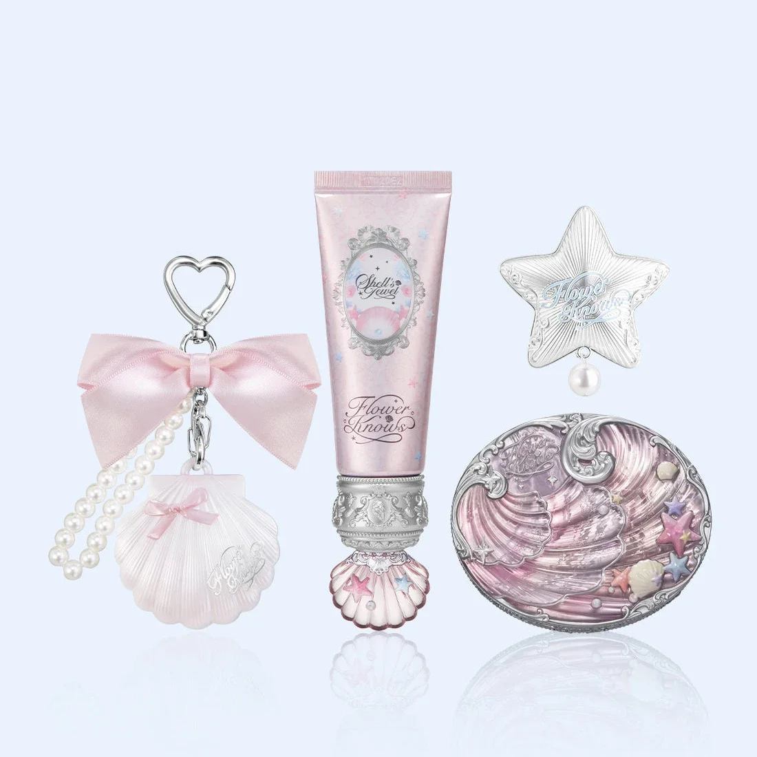 Flower Knows-imprimación de cobertura completa, corrector en polvo horneado, ajuste de larga duración, Control de aceite, resaltador, contorno, sombra de ojos, maquillaje