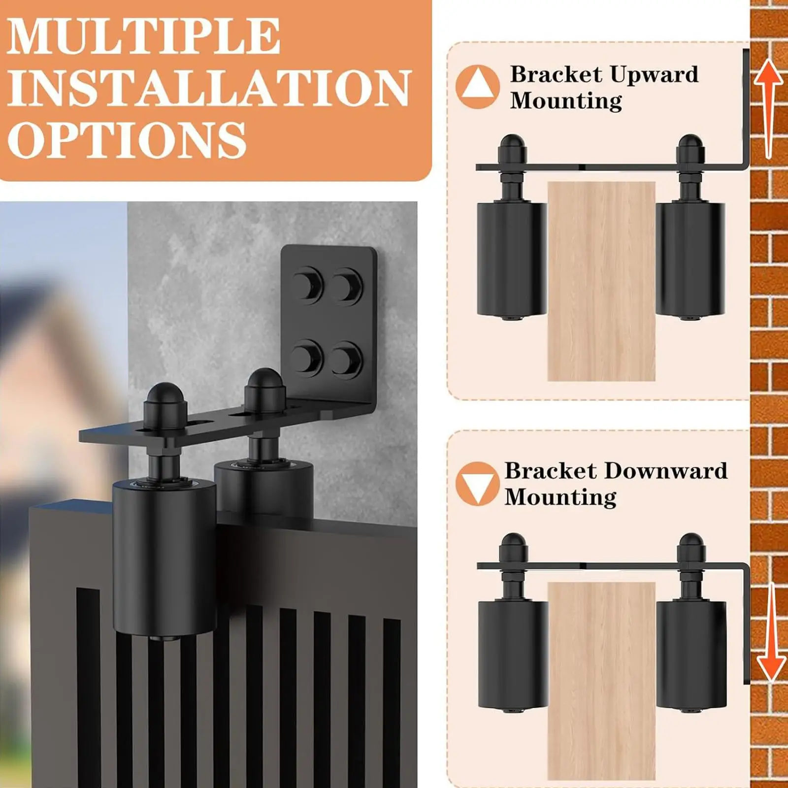 

Slide Gate Rollers Easy Install Nylon Rolling Guide Outdoor Fence Sliding Door Hardware Practical Accessories for Garden Yard