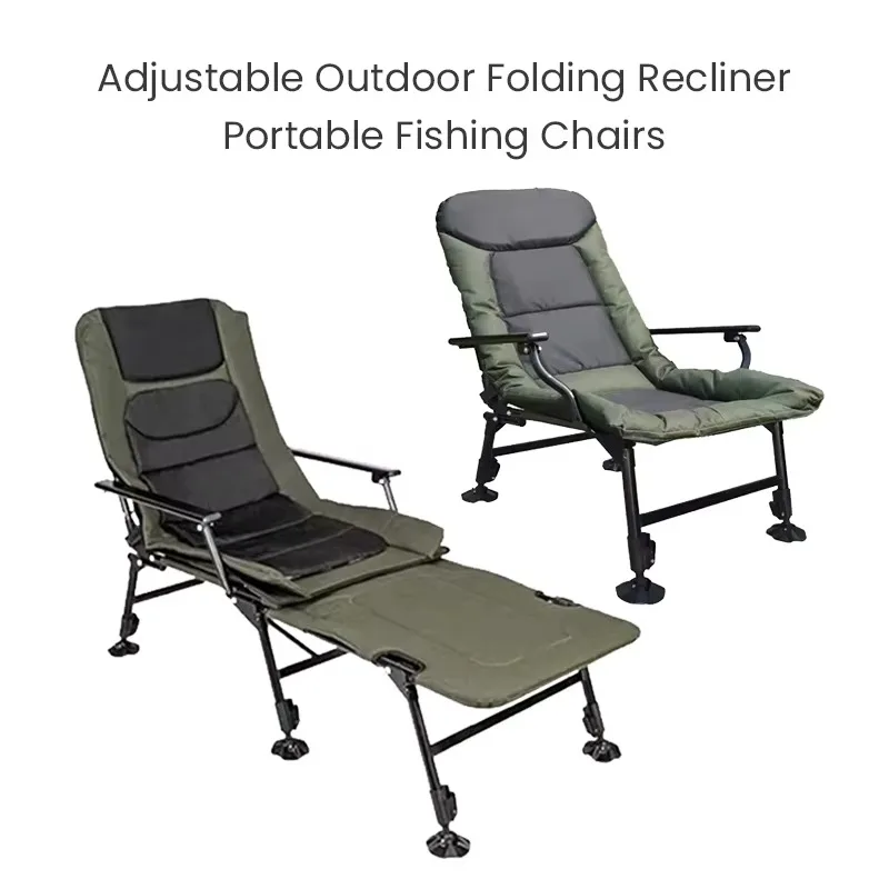 Adjustable Collapsable Portable Outdoor Folding Recliner Retractable Camping Garden Beach Fishing Chairs