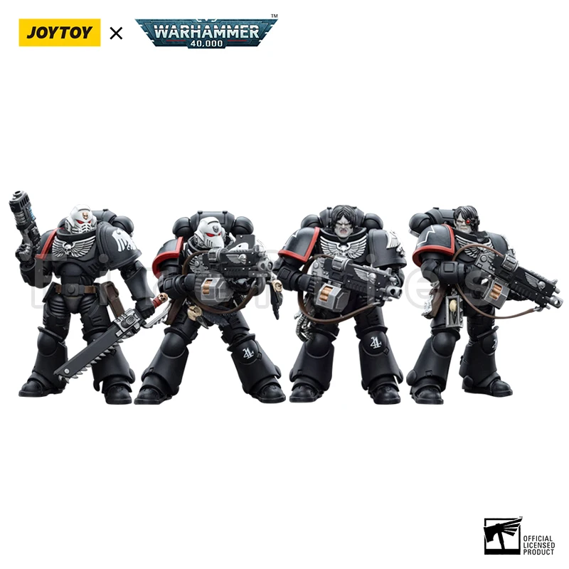 1/18 JOYTOY Action Figure (4PCS/SET) 40K Raven Guard Intercessors Anime Model Toy