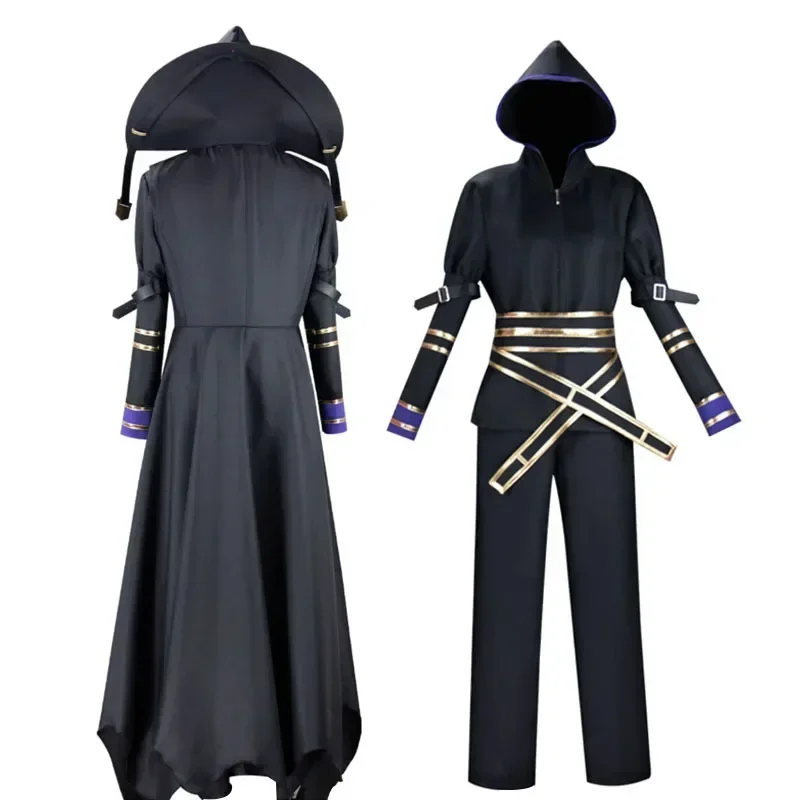 Anime The Eminence in Shadow Cid Kagenou Cosplay Costume Black Windbreaker Uniform Cloak Halloween Makeup Ball Costume