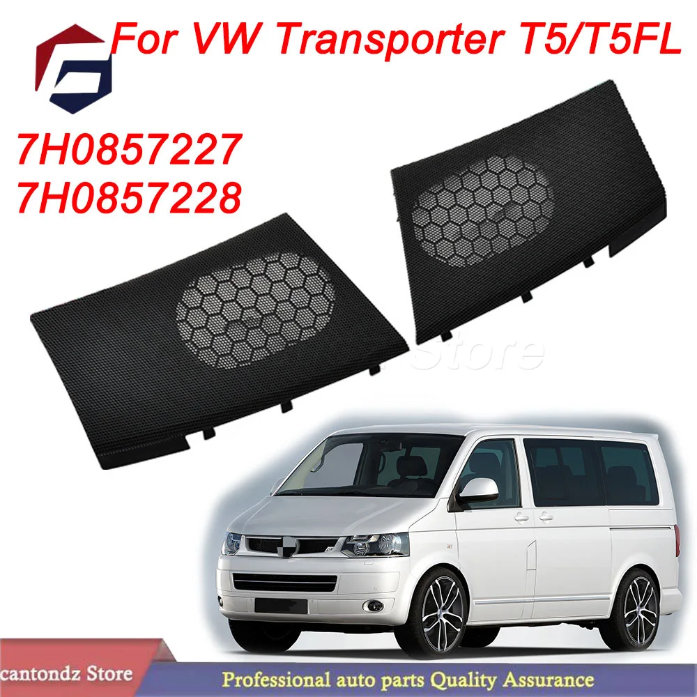 Für VW Transporter T5/T5FL Neues schwarzes Armaturenbrett-Lautsprechergitter-Set links + rechts 7H0857227 7H0857228 Einfache Installation