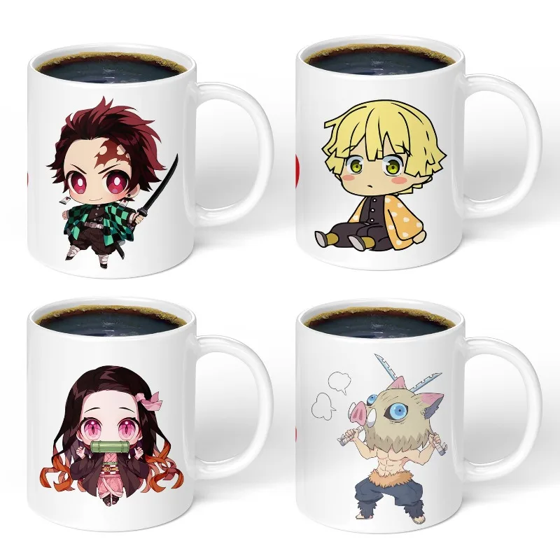 

Anime Demon Slayers Ceramic White Mug Office Coffee Water Cup Men's and Women's Room Decoration Birthday and Christmas Gifts