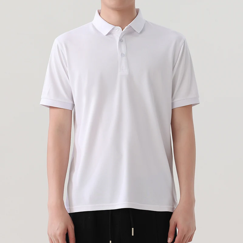 

POLO Shirts New Men Fashion Breathable T-shirts Men Business Casual Turn Down Collar Polos Male Short Sleeve Solid Color Tops