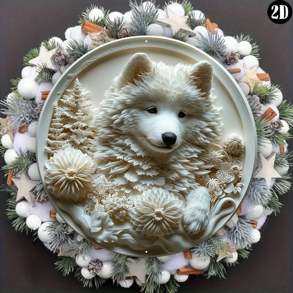 

Aluminum Metal Sign for American Eskimo Dog Lovers, Unique Valentines Day Gift, Hippie Themed Accessory, 8in, 11.8in, 1PC