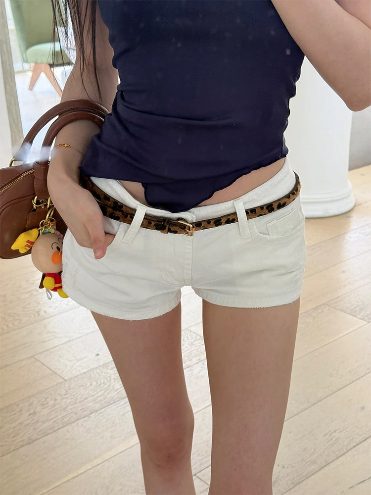 

Утягивающие брюки с низкой талией, женские летние новые брюки чистого белого цвета, сексуальные повседневные джинсы для девочек с высокой талией, облегающие брюки