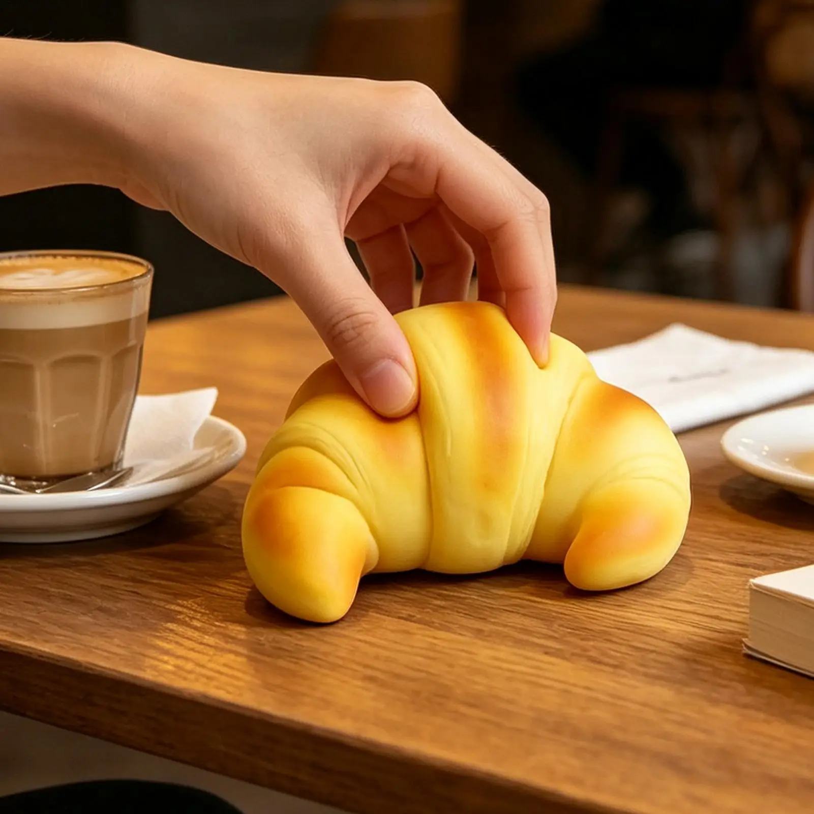 Bread Squeeze Toy Large Soft Realistic Bread Fun Slow Rising Decor Fidgets Sensory Toys For Kids Family Youth Teens Work