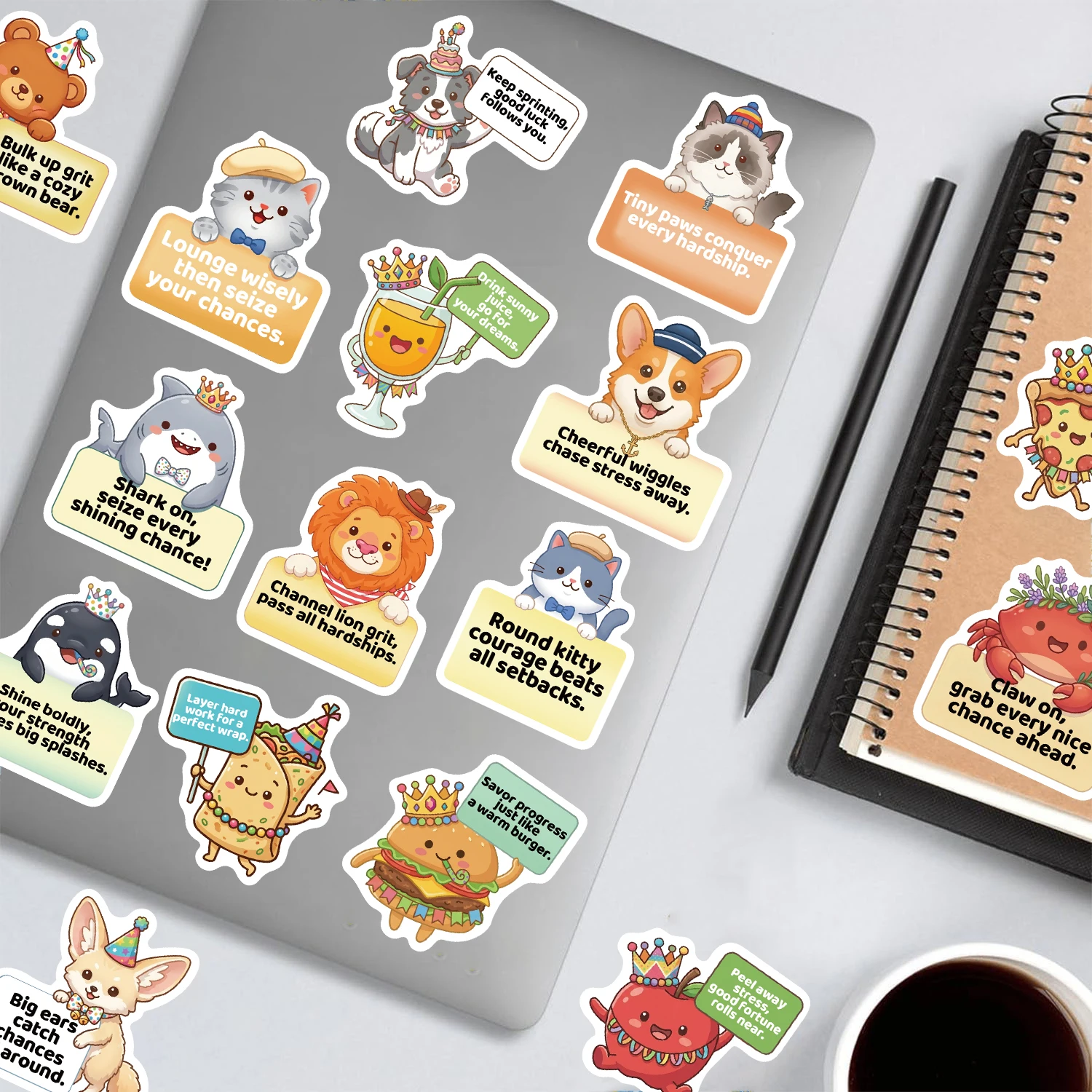 50PCS Sticker Pick Up Small Animals Print Skateboard Fridge Laptop Luggage Decal Water Bottle Phone Motorcycle Car Decal
