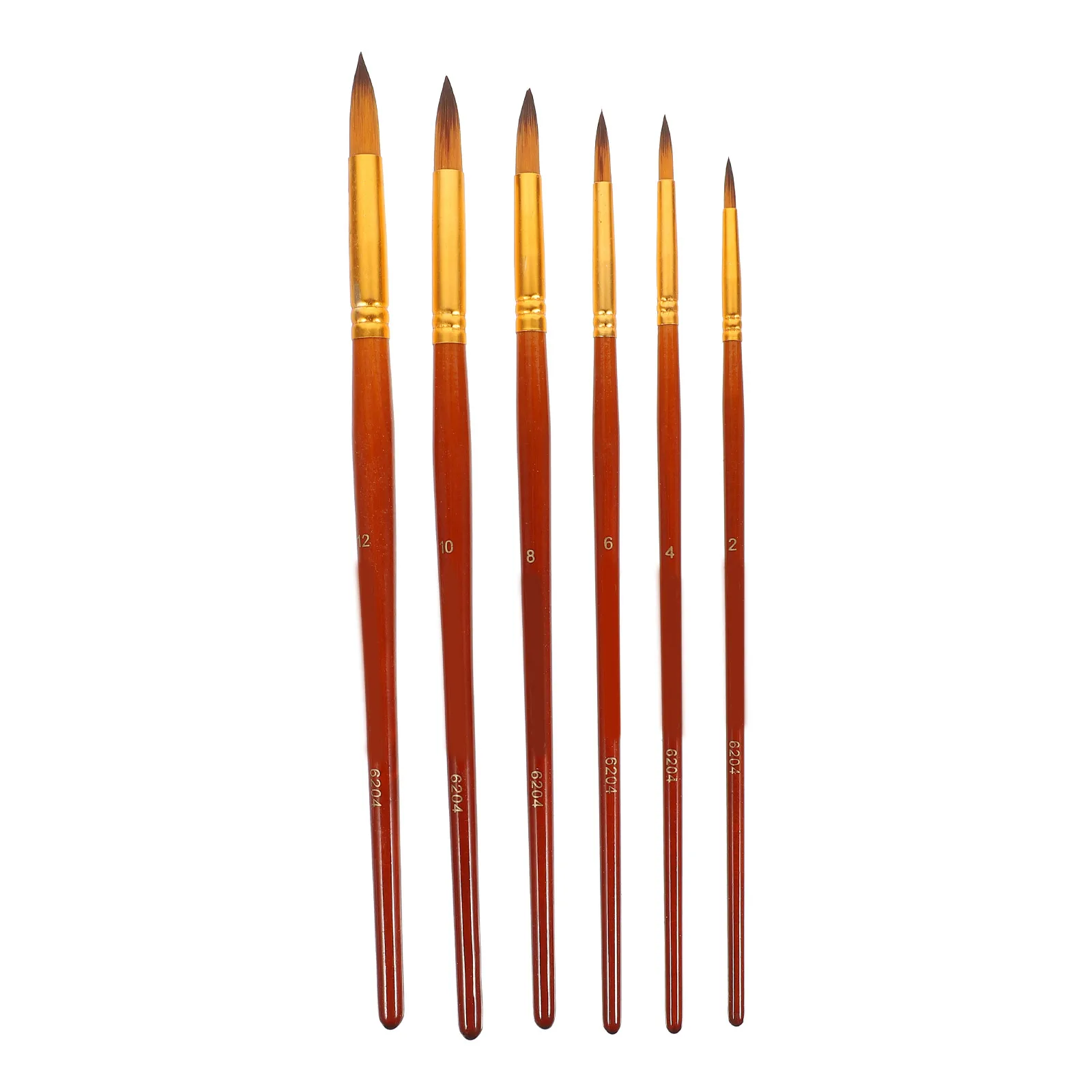 

6 Pcs Watercolor Brushes Fine Artists' Paintbrushes Tips Painting Drawing Nylon Kit Supplies