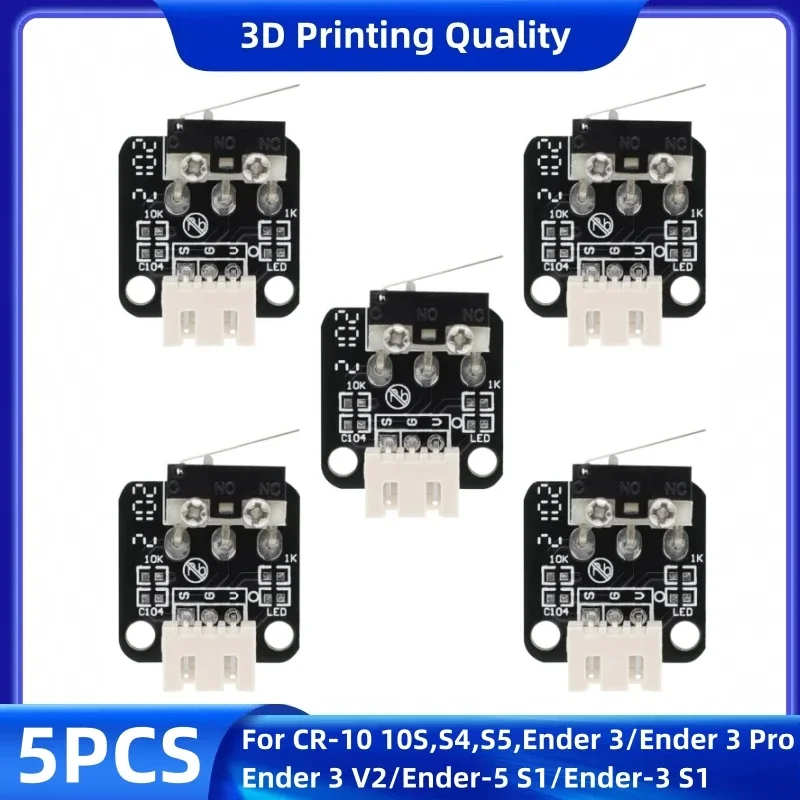 

Деталь 3D-принтера Концевой выключатель Микромеханический переключатель 3-контактный для 3D-принтера CR-10 10S, S4, S5, Ender 3/3 Pro/Ender 3 V2