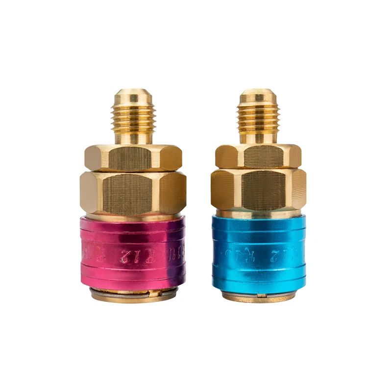 

1/4 Quick Coupler Connector Adapter High Low Pressure Side Manifold Conversion Kit R134a Air conditioner accessories Auto parts