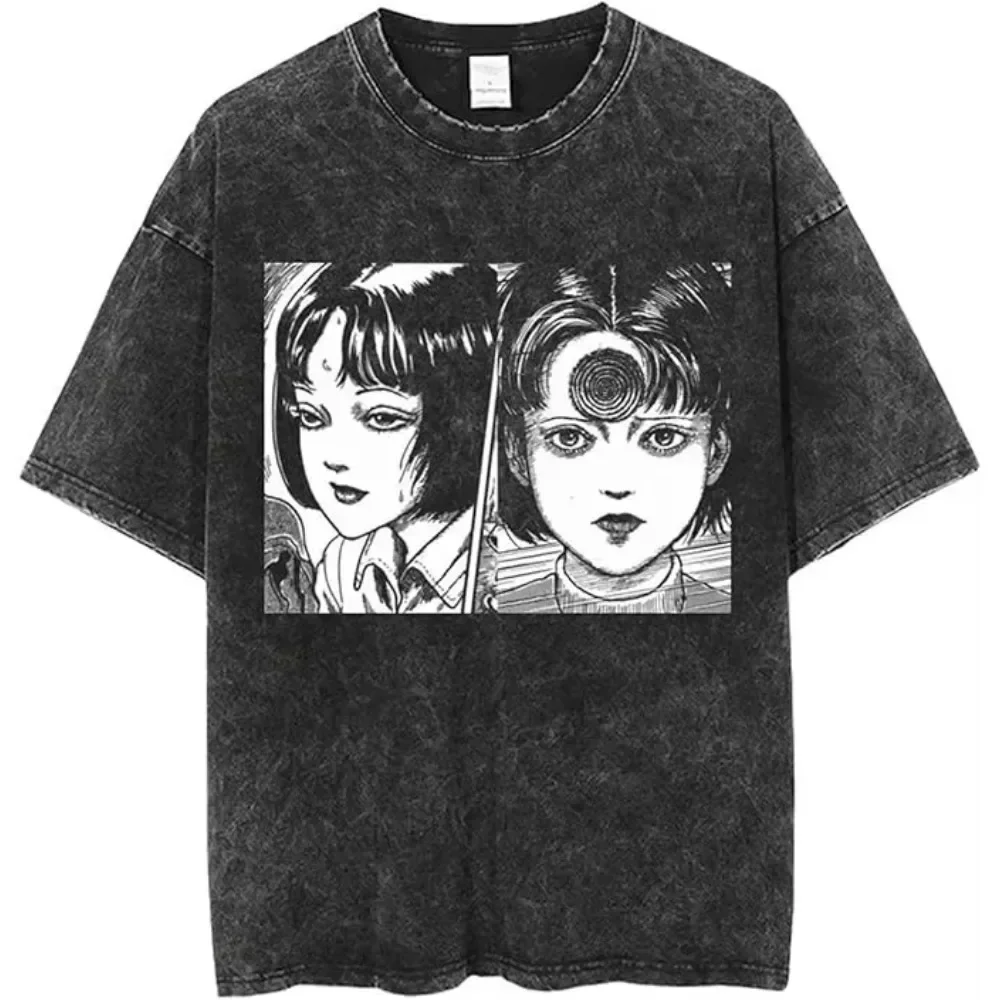 Anime Jujutsu Kaisen Gojo Satoru T Shirt Washed Men Women Cotton Harajuku T-Shirt Ryomen Sukuna Retro for Men and Women Tops Tee