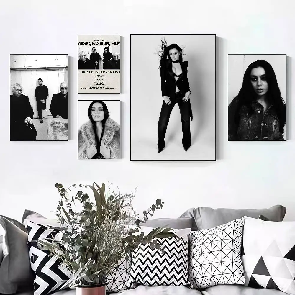 C-Charli Xcx Music Fashion Film Peelable Self-adhesive Poster Stickers Are Suitable For Frameless Wall Decoration In A Room