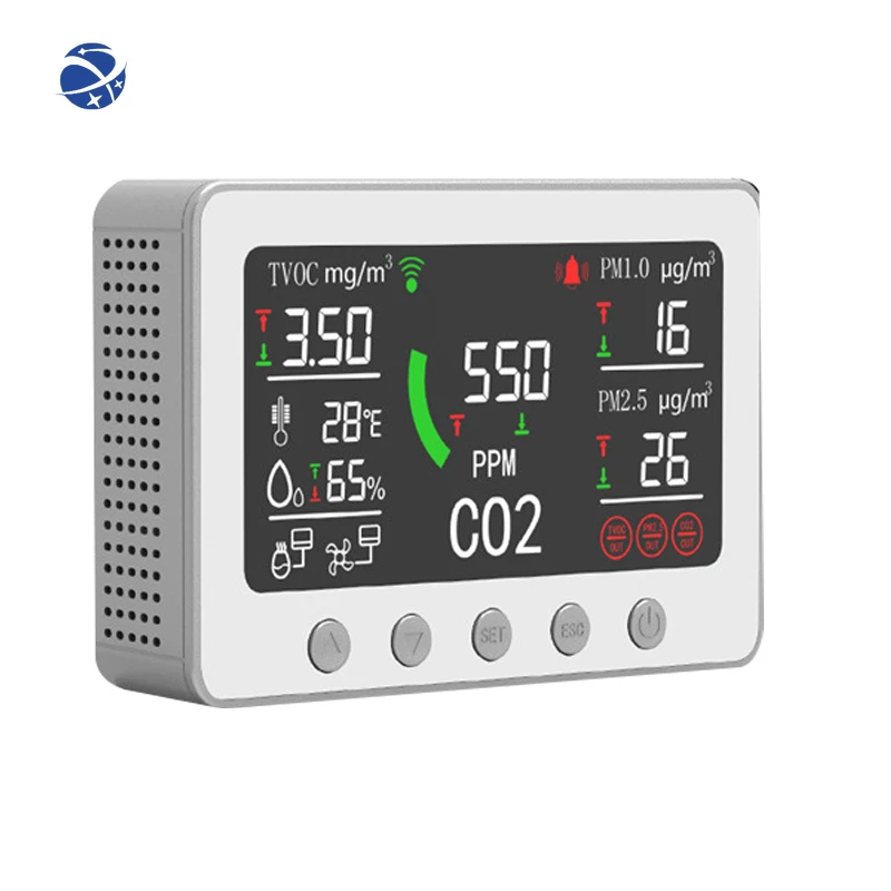 

7 in 1 RS485 WIFI CO2 controller and TVOC and PM2.5 PM1.0 PM10 Gas detector Air quality connecting Fans Air purifier