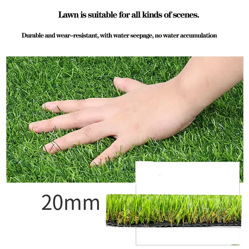

5FT*10FT USA Stock Artificial Grass 20mm/0.8in Indoor And Outdoor Garden Decoration, Leisure Grass, Pet-friendly Green Carpet