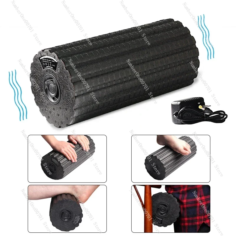 4-Speed Vibrating Electric Yoga Massage Foam Fitness Roller Backrest Leg Adjustment  for Muscle Recovery Relaxation