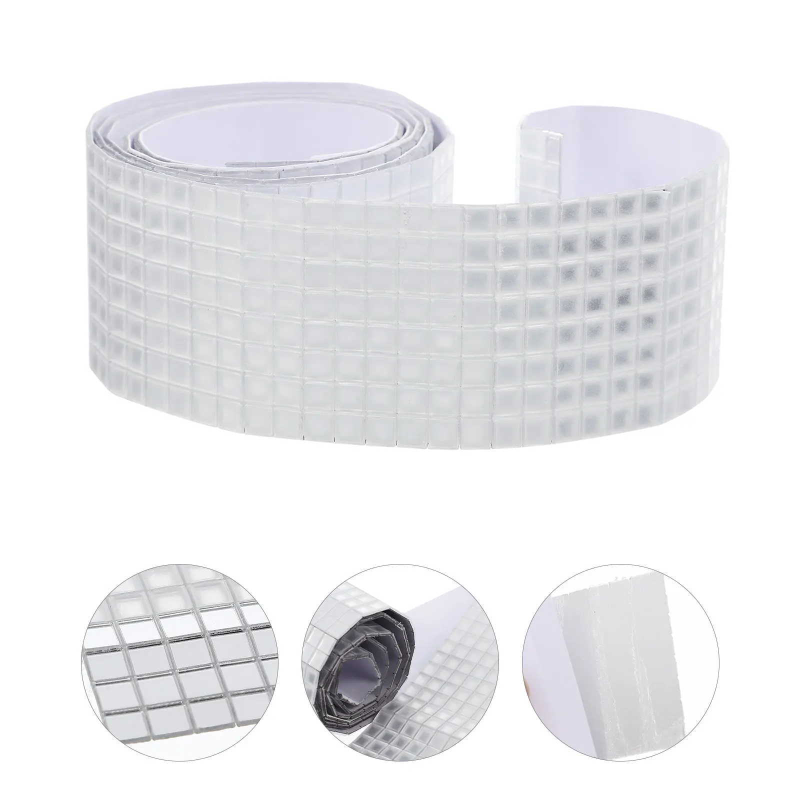 

Mirror Decorative Stickers Decoration Tile Manual Wall Silver Acrylic Tiles Self Adhesive