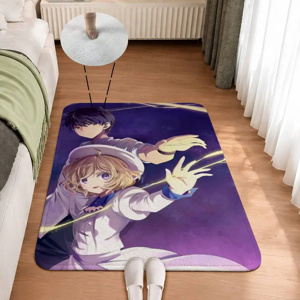 K-Kotoko Anime In-S-Spectre Short Plush Non-Slip Floor Mat, Easy to Clean, for Bathroom Door & Bedroom Door