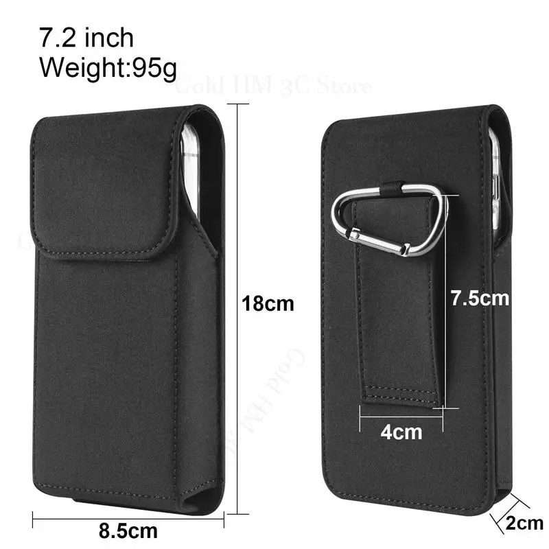 

Magnetic Phone Case For iPhone 17E 16 Pro Max Waterproof Nylon Cloth Waist Belt Bag Pouch For Apple 17 Air 16e 15 Pro 13 14 Plus