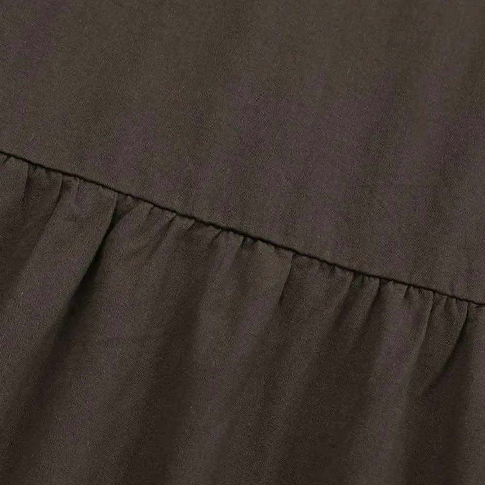 Women Long Skirt Dressy Maxi Skirt Women Maxi Skirt High Waist Ruffle Splicing Hem Long Pure Color Casual Work Travel for Women