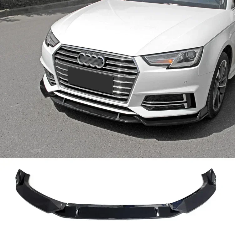 

Front Bumper Lip Spoiler Side Splitters Guards Cover Deflector Body Kit For Audi A4 B9 S-line 2017 2018 2019 Car Accessories